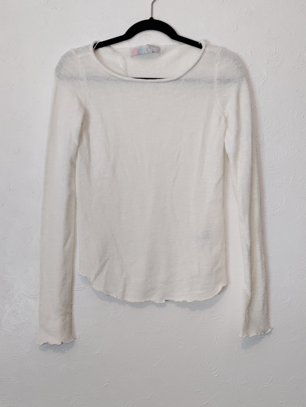 Free People Beach Ivory Long-Sleeve Boatneck Top
